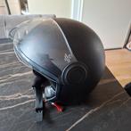Matzwarte scooterhelm met vizier - Maat M, Ophalen of Verzenden, Gebruikt, Medium, Onbekend