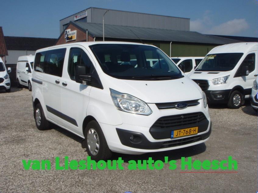 Ford Transit Custom Trend 9 persoons personenbus 205168 km B, Auto's, Ford, Stof, Wit, Origineel Nederlands, 9 stoelen