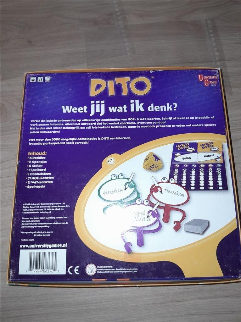 Dito weet jij wat ik denk - s4927, Hobby en Vrije tijd, Gezelschapsspellen | Bordspellen, Verzenden, Zo goed als nieuw
