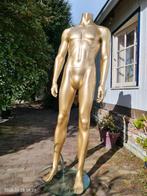 Gouden etalagepop, mannelijk, zonder hoofd, Ophalen of Verzenden
