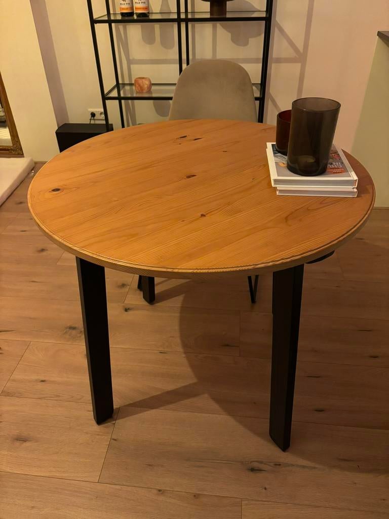 Ikea tafel rond, Huis en Inrichting, Tafels | Eettafels, Ophalen, Gebruikt, Rond, 50 tot 100 cm