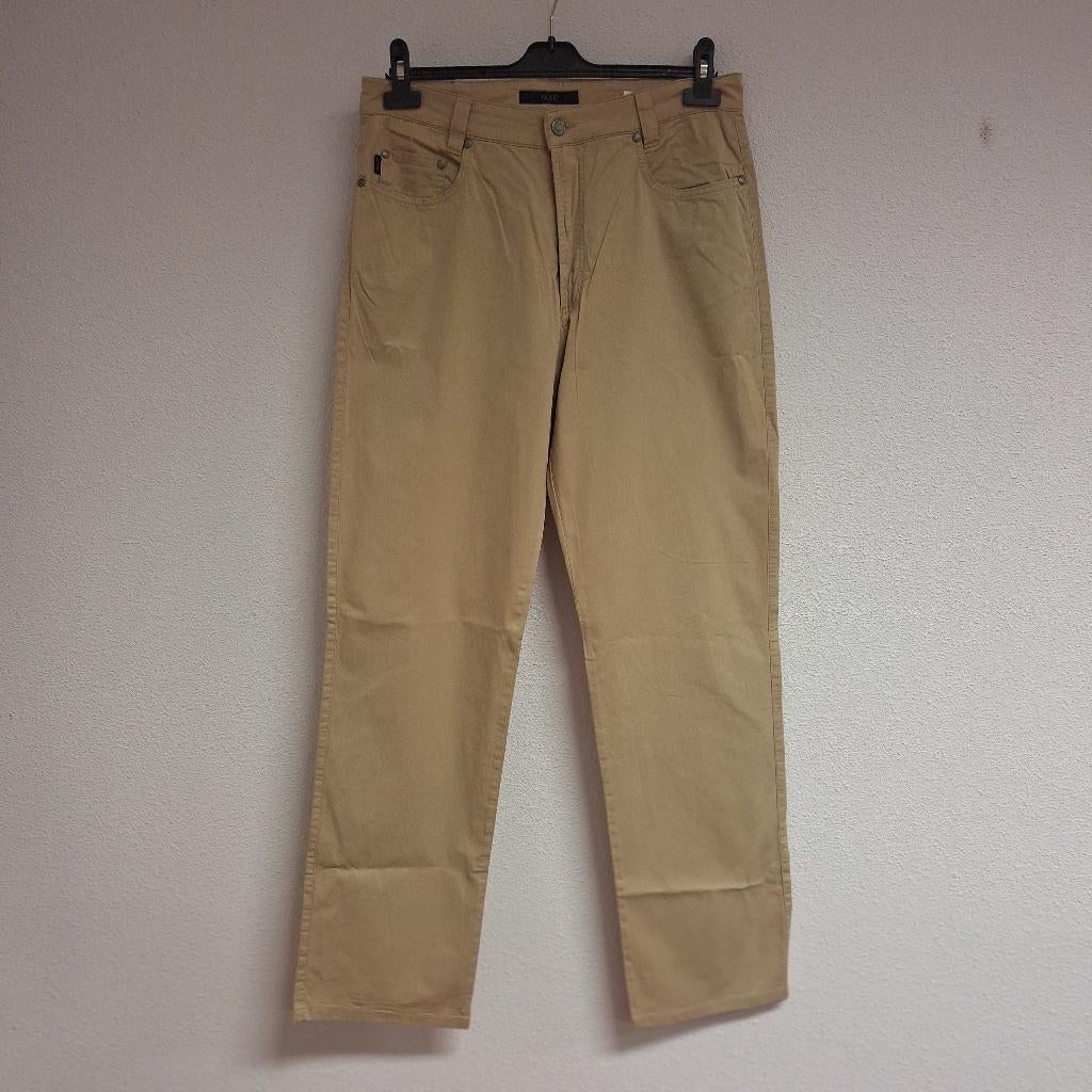 Heren broek Mac Brad met rechte pijp, zandkleur 34/34, MAC, Beige, Overige maten, Ophalen of Verzenden
