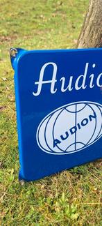 Vintage emaille reclamebord Audion Elektro Dealer Service., Verzamelen, Reclamebord, Gebruikt, ., Ophalen of Verzenden