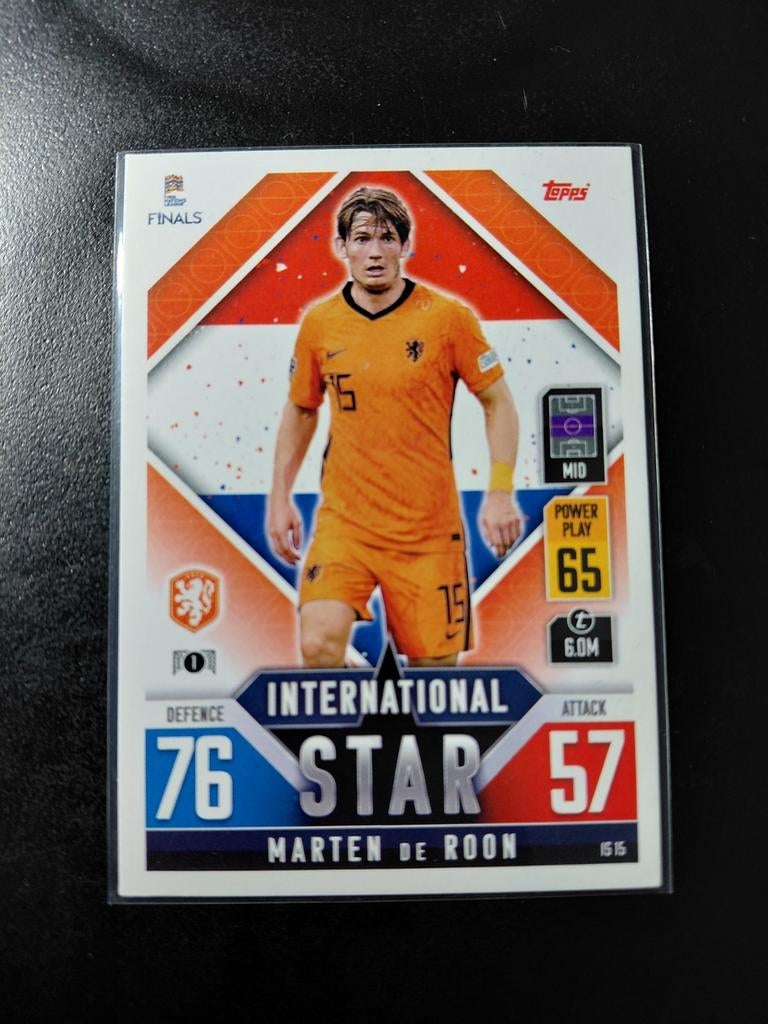 Marten de roon (nederland) topps nation league, Ophalen of Verzenden, Nieuw, Buitenlandse clubs, Spelerskaart