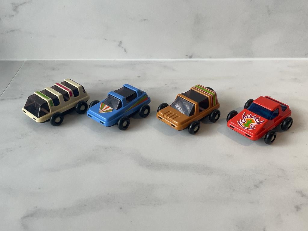 4x Vintage Plastic Auto's, Made in West Germany, Ophalen of Verzenden
