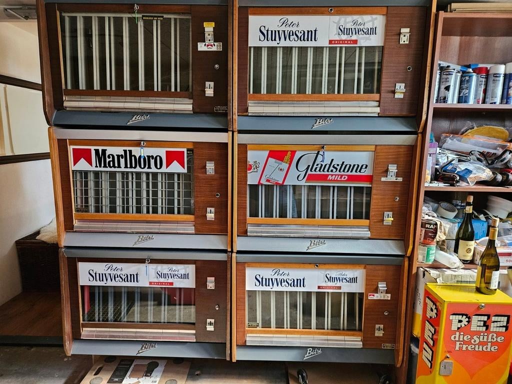 5 x Bitri sigarettenautomaat. LEES BESCHRIJVING!!!, Verzamelen, Automaten | Overige, Ophalen, Gebruikt