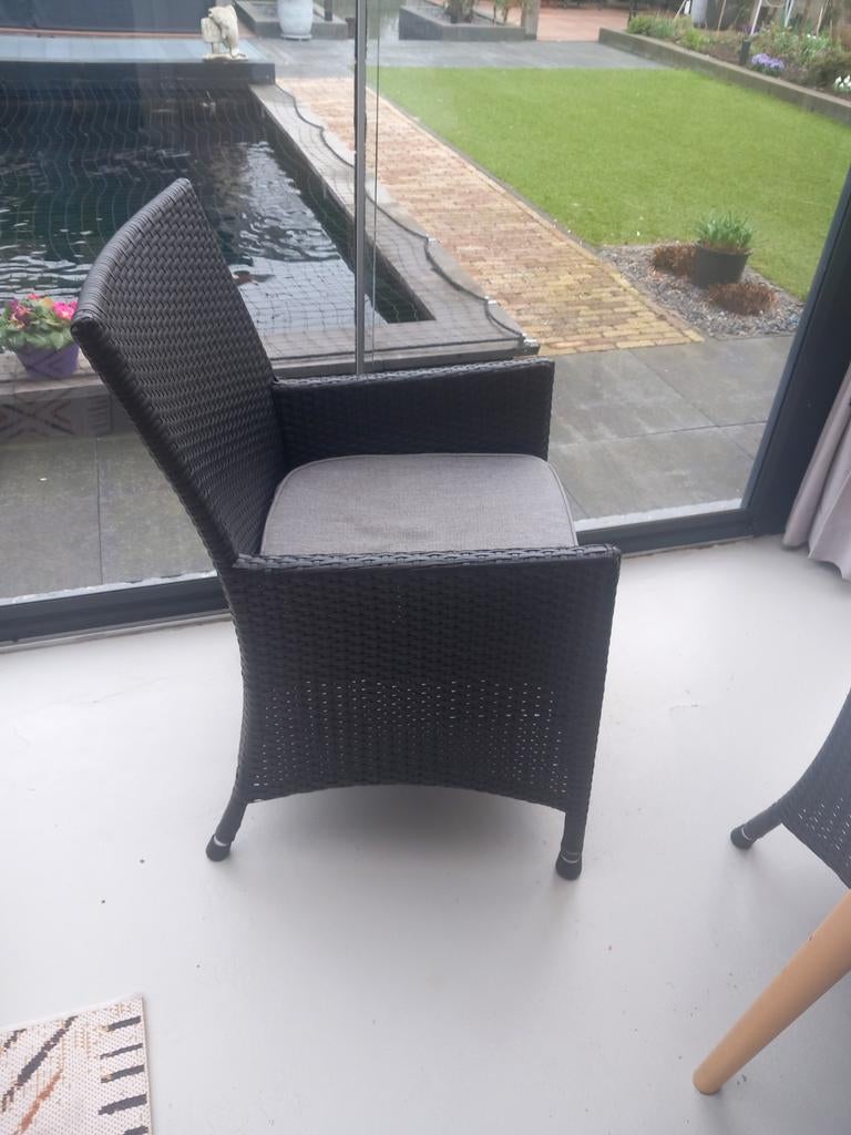 6x Tuinstoelen B7 club met kussens, Tuin en Terras, Ophalen, Gebruikt, Wicker