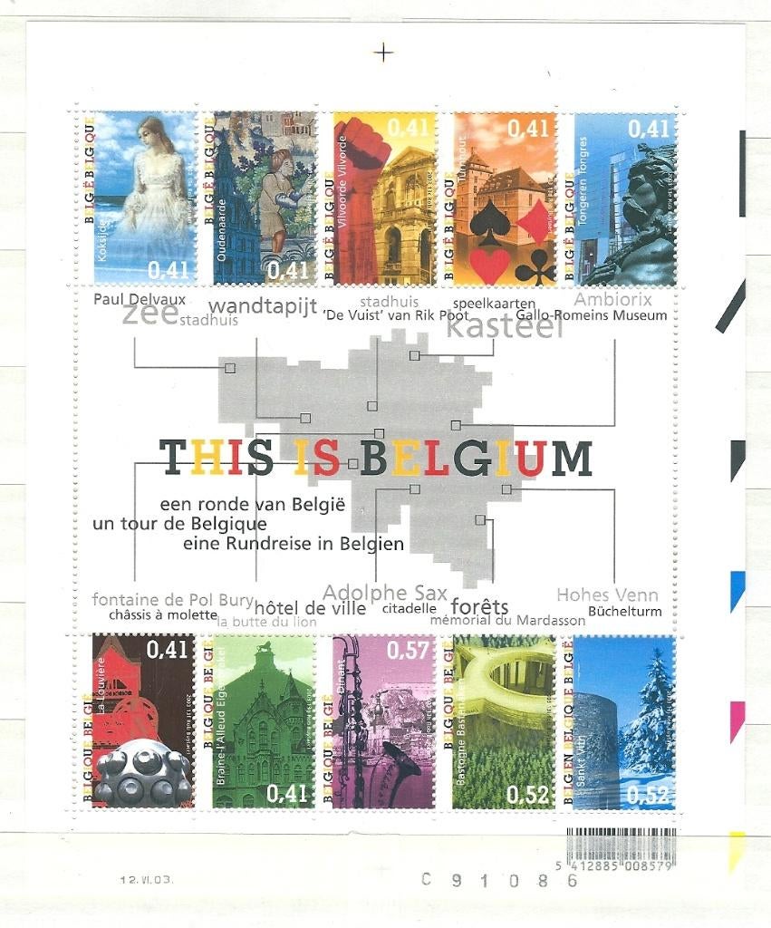 Belgie Vel Dit is Belgie Mi 3233/42, postfris, Ophalen of Verzenden, Postfris