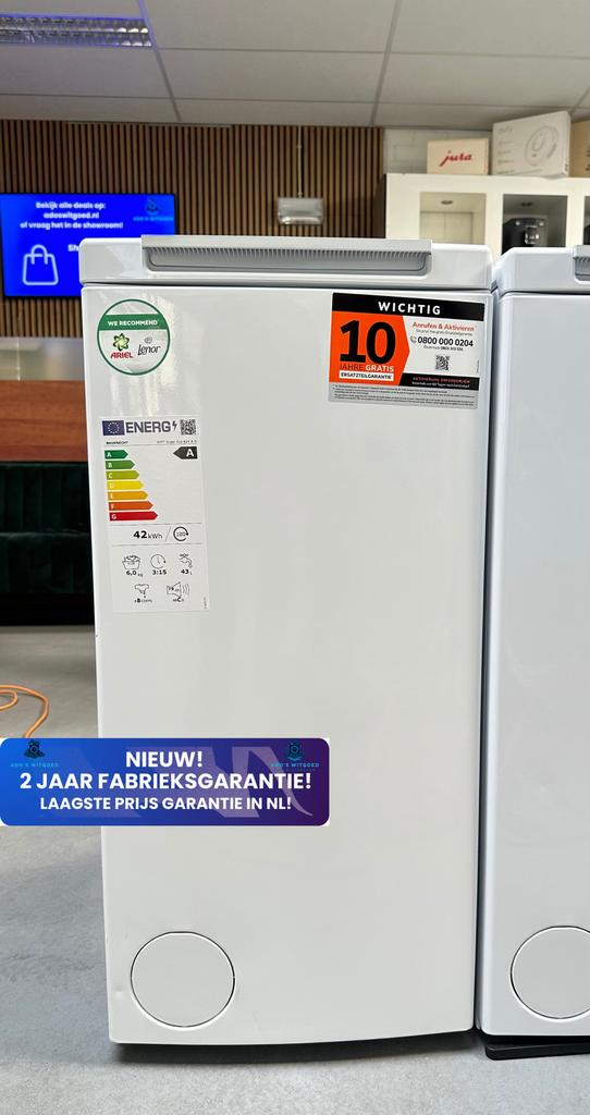 BAUKNECHT 40CM BOVENLADER WASMACHINE WMT SUPER ECO 624 A N, Minder dan 85 cm, Info@adoswitgoed.nl, Nieuw, Energieklasse A of zuiniger