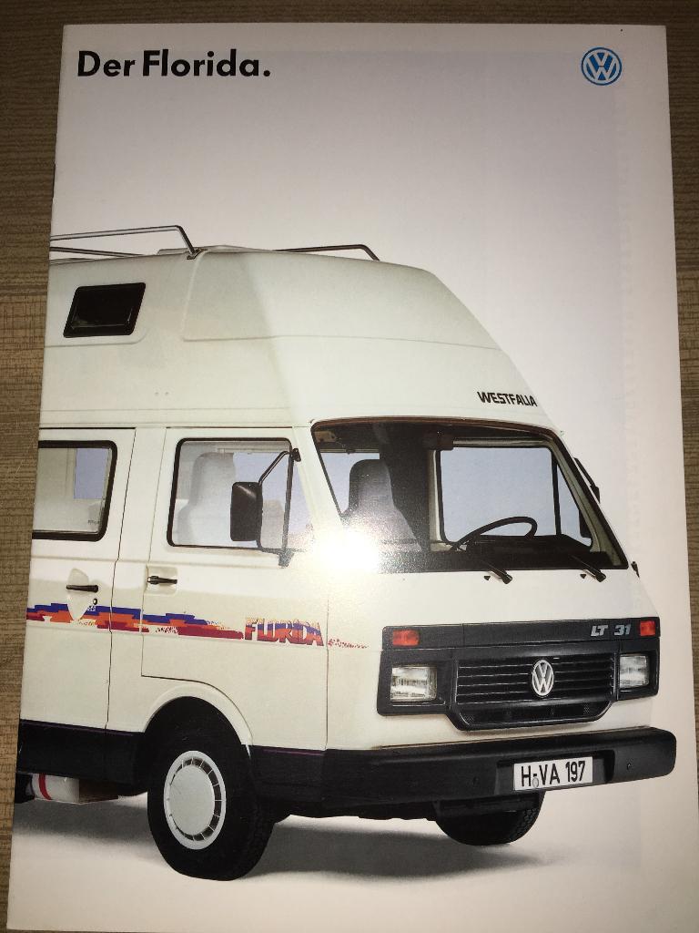 Volkswagen LT Florida Westfalia camper brochure folder 1995, Ophalen of Verzenden, Zo goed als nieuw, Volkswagen