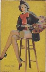 pin up vrouw litho 1948 1949 mutoscope kaart palette able, Ophalen of Verzenden, 1940 tot 1960, Ongelopen, Overige thema's