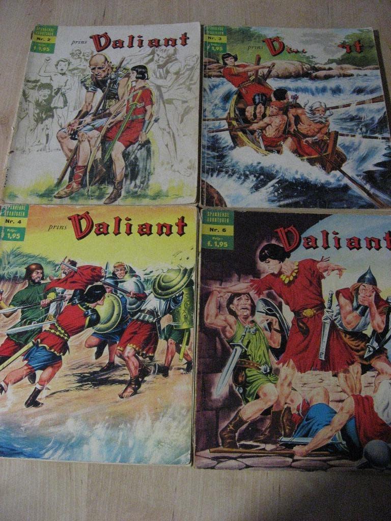 Prins Valiant.. Deel 2, 3, 4 en 6. uit 1968, Meerdere stripboeken, Ophalen of Verzenden, Gelezen