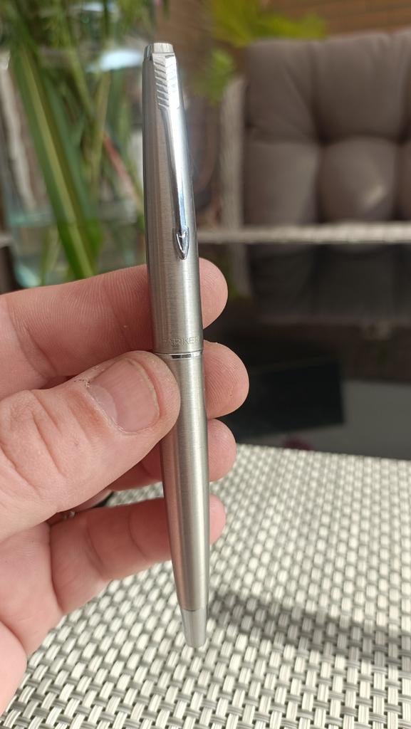 Parker 45 vulpen FLIGHTER chrome geborsteld, Verzamelen, Pennenverzamelingen, Ophalen of Verzenden, Zo goed als nieuw, Vulpen