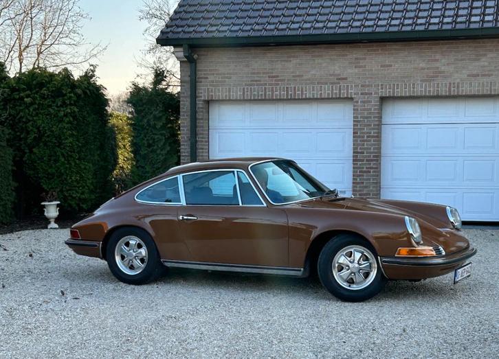 Porsche 911 2.2T Coupé 1970, Auto's, Porsche, Bedrijf, Radio, Benzine, Coupé, Handgeschakeld, Bruin, Zwart, Achterwielaandrijving