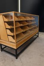 Antieke toonbank Engels met stoer ijzeren onderstel, Ophalen