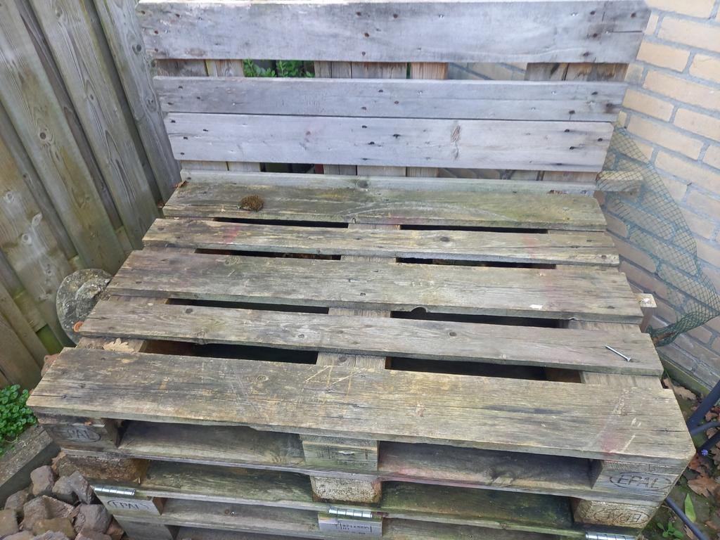 Palletbank, Tuin en Terras, Ophalen, Gebruikt, Hout