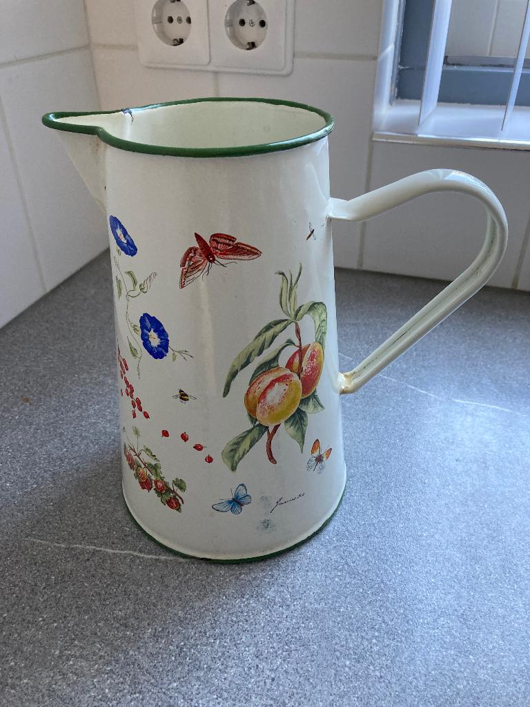 JBS Emaille kan, Janneke Brinkman,fruit flowers, Ophalen of Verzenden, Zo goed als nieuw