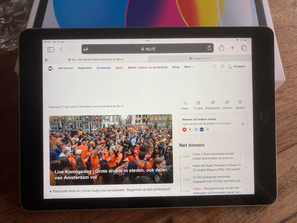 iPad 5e generatie (2017) - Los beeldscherm, werkt perfect, Computers en Software, Apple iPads, 10 inch, Gebruikt, 32 GB, Apple iPad