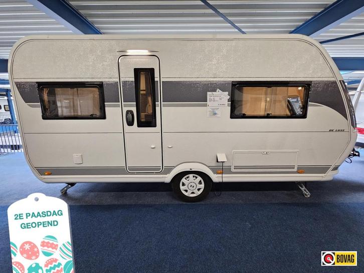 Hobby De Luxe 460 UFE FIETSENDRAGER/TV BEUGEL, Caravans en Kamperen, Caravans, Bedrijf, tot en met 4, 1000 - 1250 kg, Rondzit