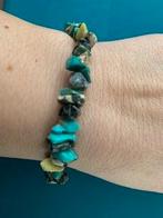 Turkoois en  chrysocolla edelsteen armband 19cm lang blauw, Overige materialen, Blauw, Nieuw, Ophalen of Verzenden