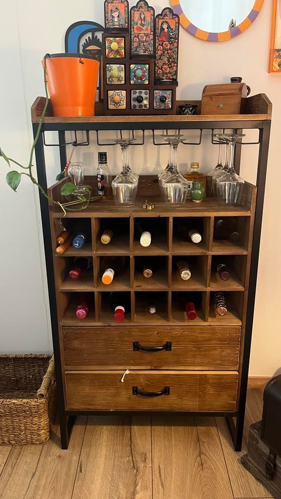 Vintage wijnrekken, Huis en Inrichting, Woonaccessoires | Wijnrekken, Ophalen of Verzenden, Zo goed als nieuw, Hout, Minder dan 50 cm