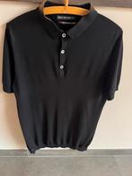Joe Merino Riva Buttons polo - Diep Zwart maat L, Ophalen of Verzenden, Gedragen, Maat 52/54 (L), Zwart