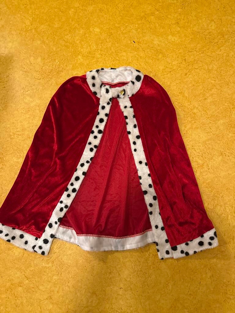 Rode Koningsmantel met Dalmatiërprint kind, Ophalen of Verzenden, Zo goed als nieuw, Bovenkleding