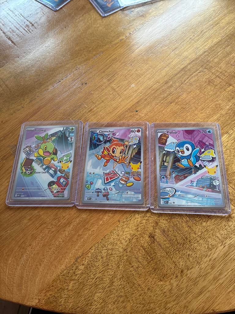 Pokémon kaarten: Piplup, Turtwig, Chimchar (Briljante Stars), Hobby en Vrije tijd, Verzamelkaartspellen | Pokémon, Ophalen of Verzenden