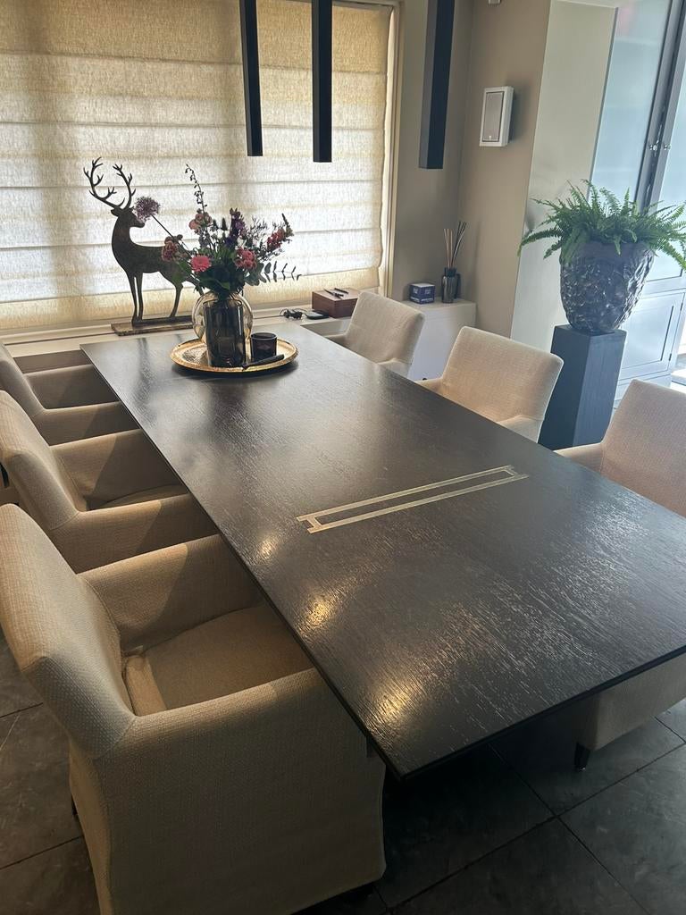 Eettafel Marcel Woltering, Huis en Inrichting, Tafels | Eettafels, Ophalen, Gebruikt, 200 cm of meer, 50 tot 100 cm