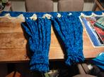 Mooi set DAF CF Deens blauw pluche raamband + gordijnen, Ophalen