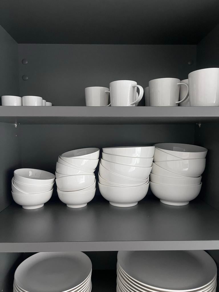 Hema servies 12 personen, Ophalen, Gebruikt, Keramiek, Effen