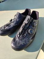 Lake Fietschoenen leer-zwart CX237 Maat EU46,5 / US12,5, Sport en Fitness, Wielrennen, Ophalen of Verzenden, Gebruikt