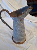 Vintage geëmailleerde waterkan - blauw met roest, Ophalen of Verzenden