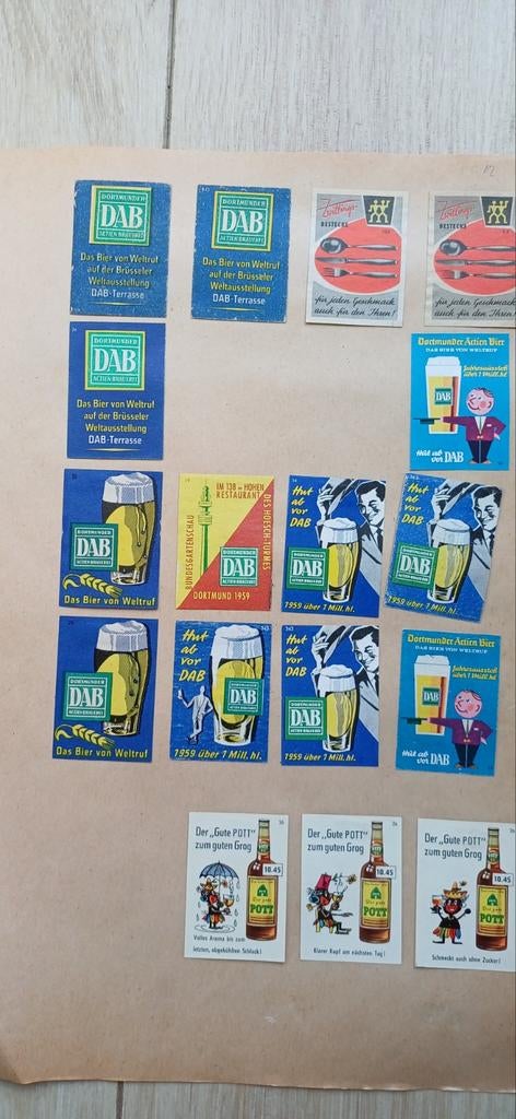 Lucifermerken: DAB Bier, Ophalen of Verzenden, Gebruikt