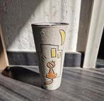 Vaas kat maan boonstra poes print beschadigd, Huis en Inrichting, Ophalen of Verzenden, Zo goed als nieuw, Overige kleuren, Minder dan 50 cm