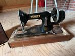 Vintage Köhler naaimachine met houten kap - Decoratief, Ophalen
