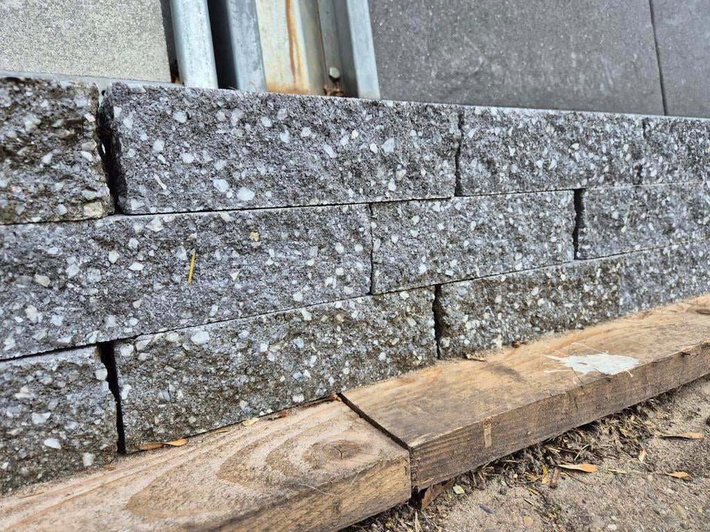 Splitblokken Noors antraciet 24x11,5x7,1 gevelsteen s-partij, Tuin en Terras, Blok, Nieuw, Ophalen of Verzenden, Minder dan 25 cm