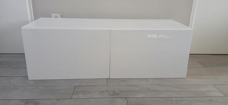 IKEA Besta TV-kast wit, 120x38 cm, Huis en Inrichting, Kasten | Televisiemeubels, Zo goed als nieuw, Minder dan 100 cm, 100 tot 150 cm
