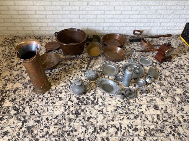 Rustieke Verzameling Koper & Tin, Ophalen, Koper