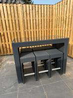 Hoge bartafel voor buiten, Ophalen, Zo goed als nieuw, Eettafel, 6 zitplaatsen