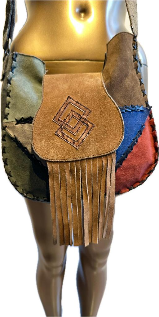 Stoere bohemian hippie lapjes tas, Ophalen of Verzenden, Zo goed als nieuw