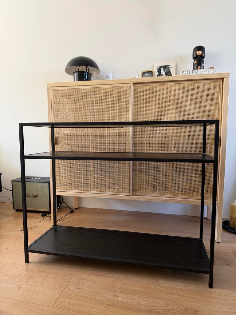Moos Jaxon zwarte houten sidetable - Zo goed als nieuw, Ophalen, 50 tot 100 cm, Zo goed als nieuw, Overige houtsoorten