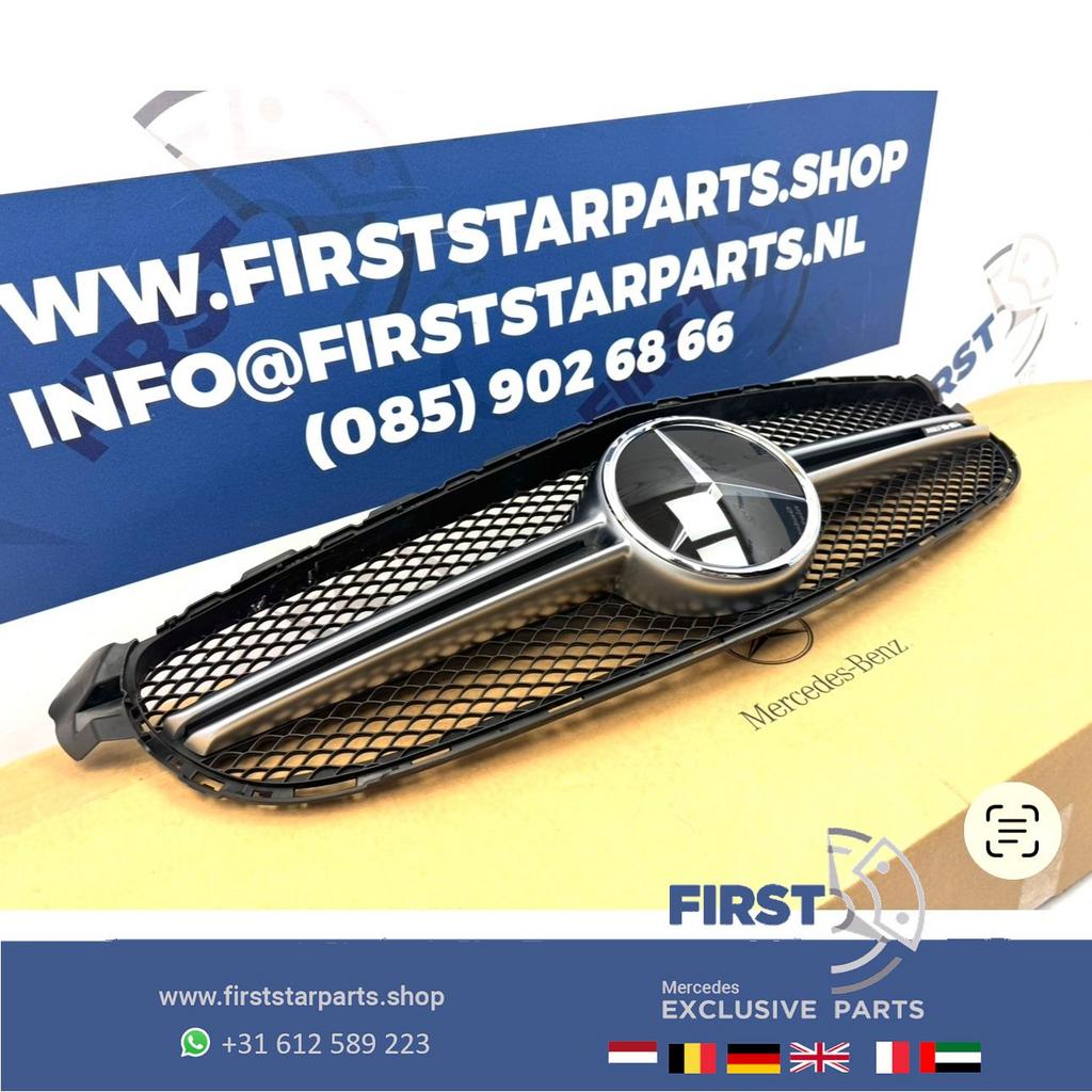 W205 C63 AMG gril Mercedes C Klasse 2014-2019 grille S205 C2, Gebruikt, -, Ophalen of Verzenden, -