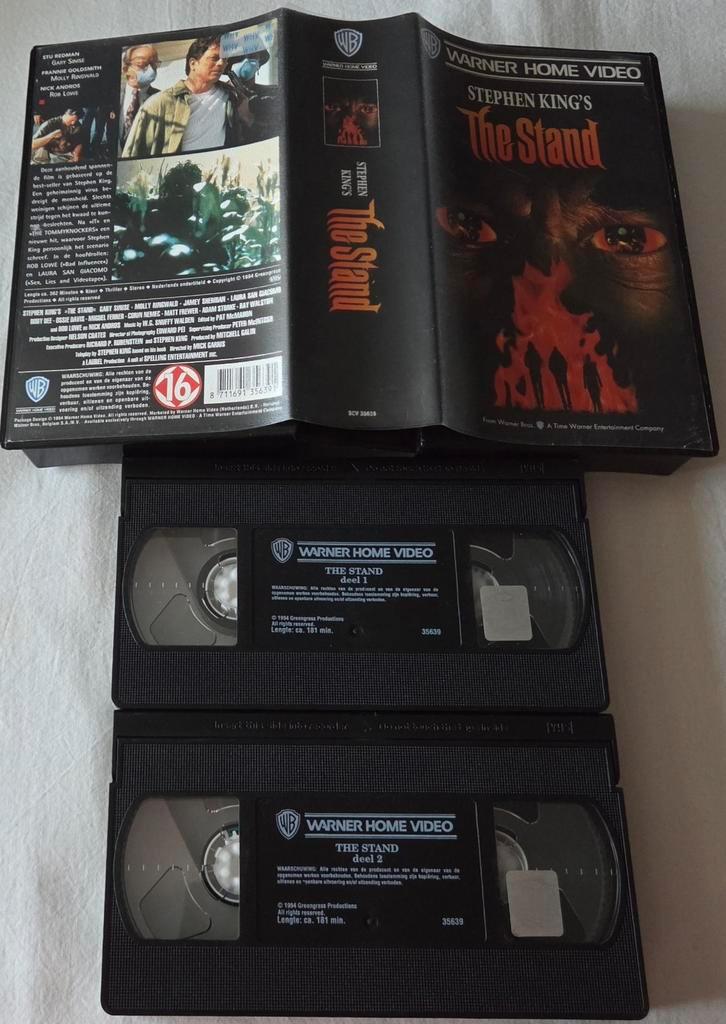 Stephen King The Stand Dubbelbox VHS Horror, Cd's en Dvd's, VHS | Film, Gebruikt, Horror, Vanaf 16 jaar, Ophalen of Verzenden