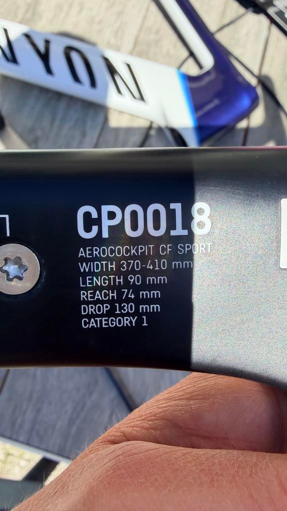 Canyon Aerocockpit CF Sport CP0018 - 90mm stuurpen, Gebruikt, Stuur, Ophalen of Verzenden, Racefiets