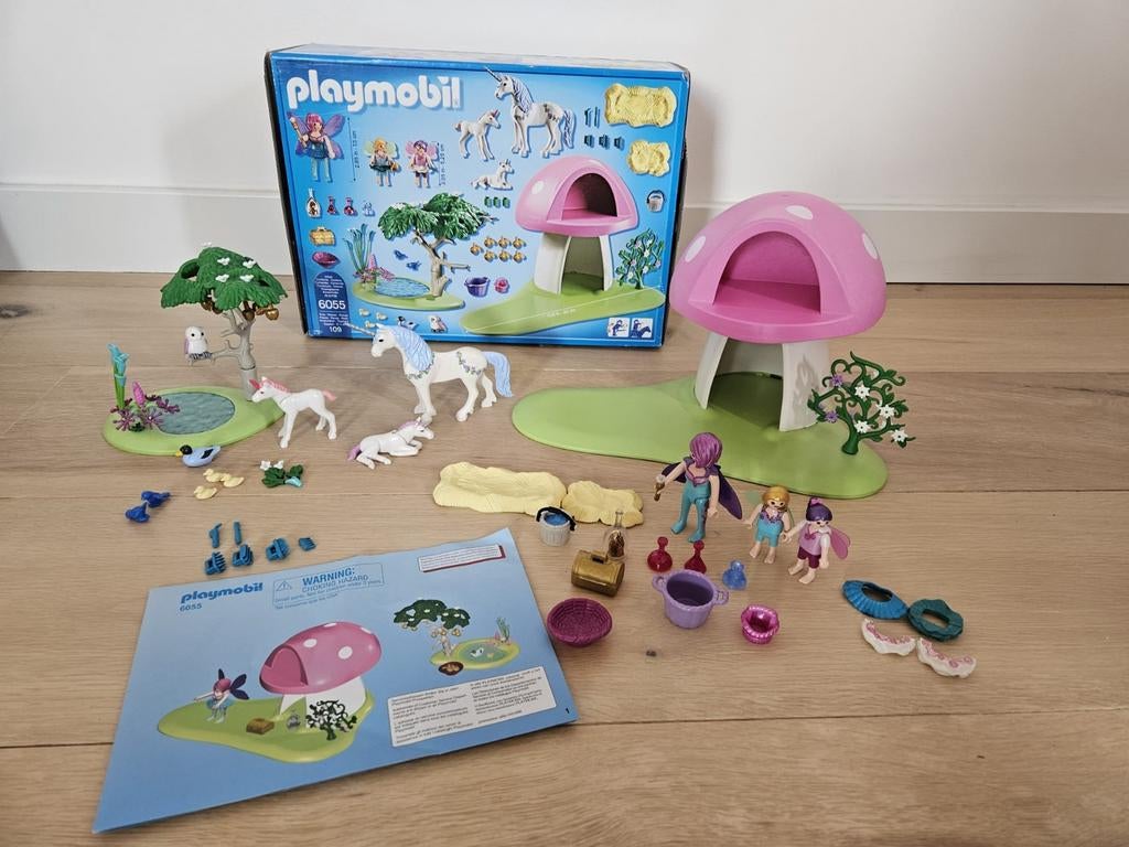 Playmobiel feeën en eenhoorns verzorgingspost 6055, Kinderen en Baby's, Speelgoed | Playmobil, Ophalen of Verzenden, Zo goed als nieuw