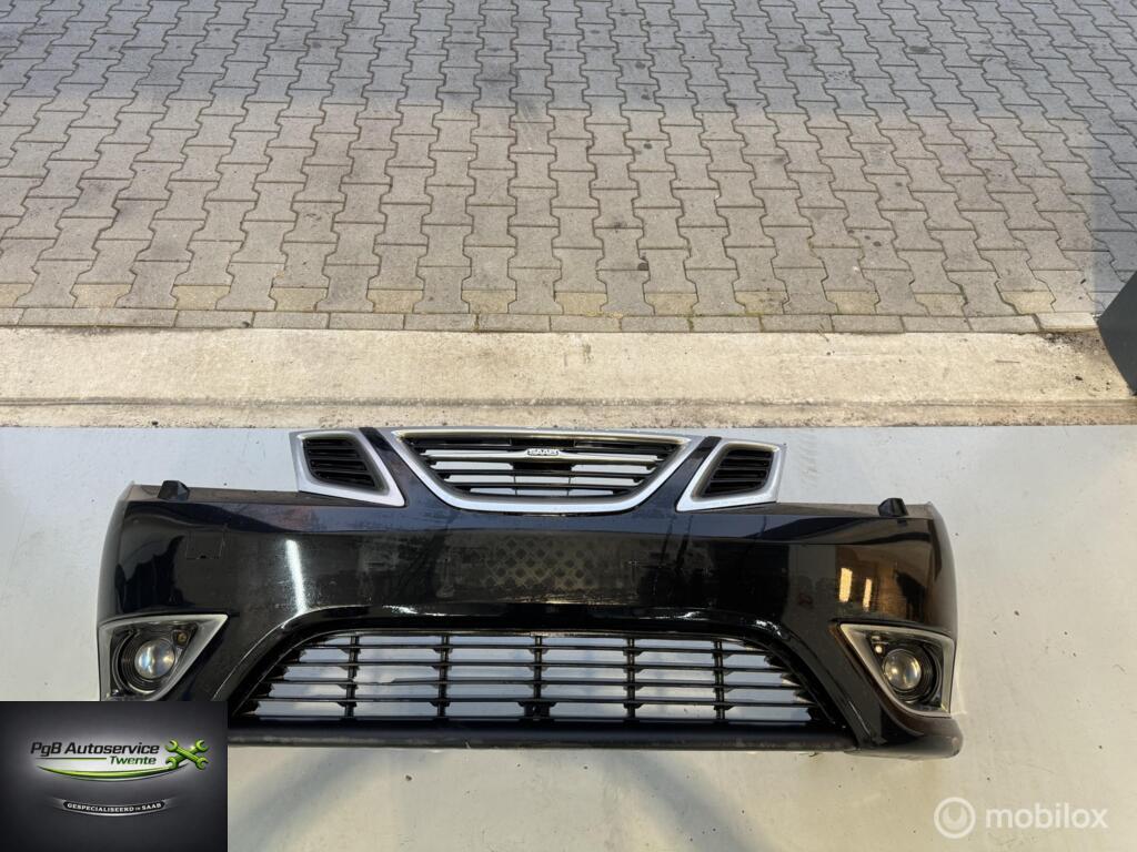 Saab 9-3 2007-2011 Aero voorbumper compleet, Auto-onderdelen, Ophalen, Gebruikt, Voor, Bumper
