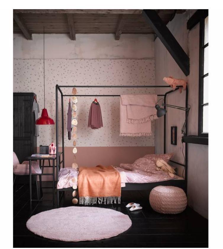 Zwart metalen hemelbed - Eenpersoons 90cm, Ophalen, Gebruikt, 90 cm, Eenpersoons