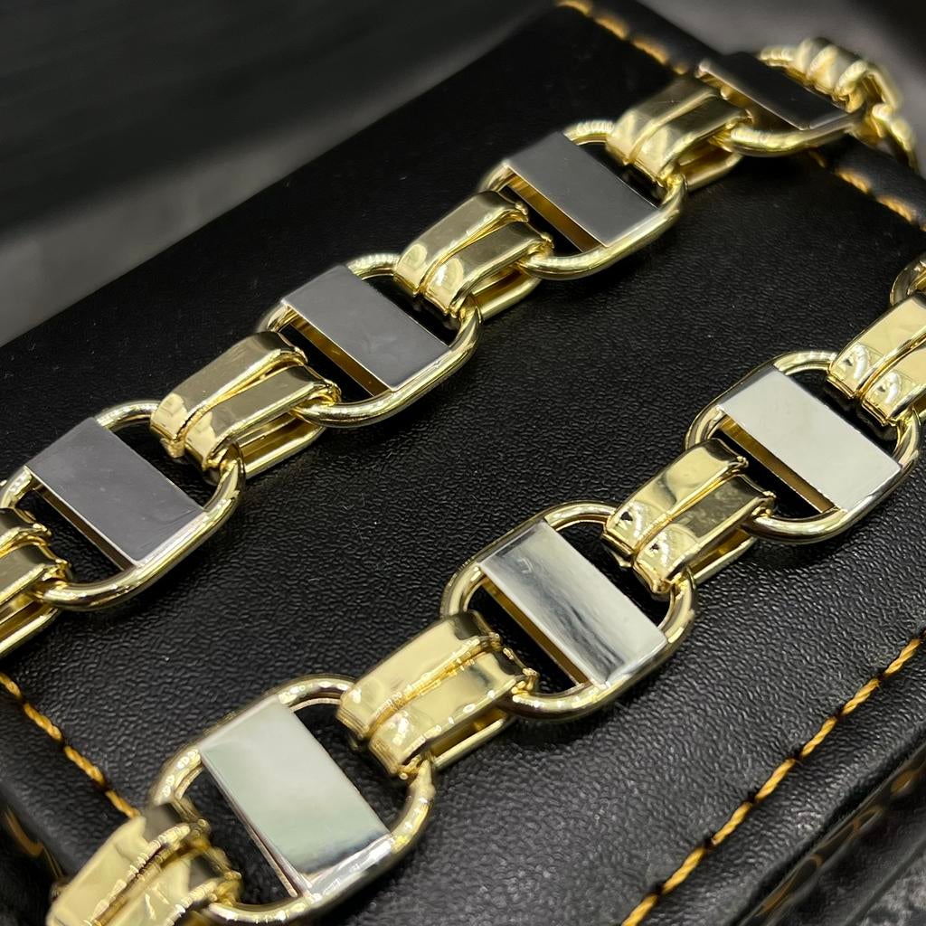 14 karaat gouden ketting kingsley flat magnum schakel, Ophalen of Verzenden, Nieuw, Goud