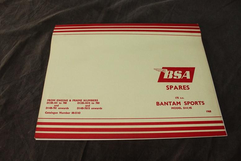 BSA Bantam 175cc model D14 / 4S 1968 motorcycle parts list, Motoren, Ophalen of Verzenden, Overige merken